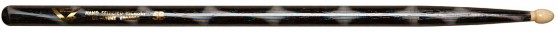 Vater Color Wrap Series Color Wrap 5B Black Optic Wood VCBK5B Drum Sticks