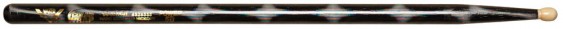 Vater Color Wrap Power 5B Black Optic Wood Tip Drumsticks