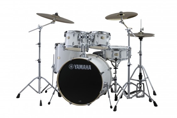 Yamaha SBP0F56W 5-Piece Stage Custom Birch Drum Set with Hardware - Pure White