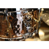 Canopus 6.5x14 Hammered Bronze Snare Drum w/ Die Cast Hoops