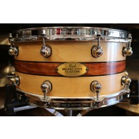 Pearl Music City Custom - 14"x6.5" Solid Maple Snare Drum in Natural Hand‐Rubbed Finish w/ Duoband Ebony Padauk Inlay