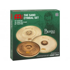 Meinl Byzance Vintage Sand Cymbal Set: 14" Sand Hat, 18" Sand Thin Crash, 20" Sand Ride Cymbal