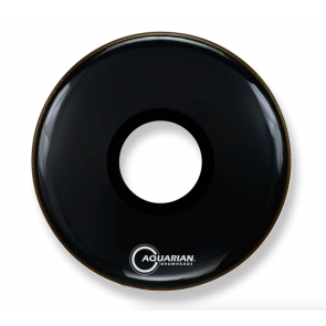 Aquarian 20'' Ported Bass w/ 7'' Center Hole Black Bass Drumhead