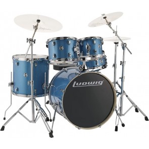 Ludwig Element Evolution Drum Set With Hardware & 20" Bass Drum - Blue Sparkle