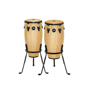 Meinl Headliner Wood Congas 11" & 12" Set, Includes Basket Stands Natural  