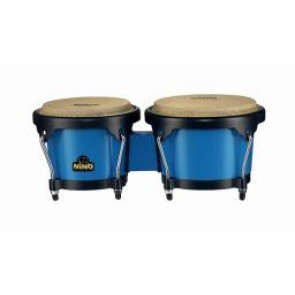 Meinl NINO ABS Bongos Plus 6 1/2" & 7 1/2" Blue Shell/ Black Hardware
