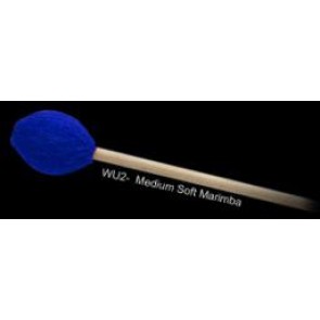 Innovative Percussion WU2 She-e Wu Series Medium Soft Marimba Mallets - Electric Blue Yarn - Birch
