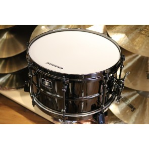Ludwig 7X13 Universal Brass Snare Drum, Black Die Cast Hoops and Hardware