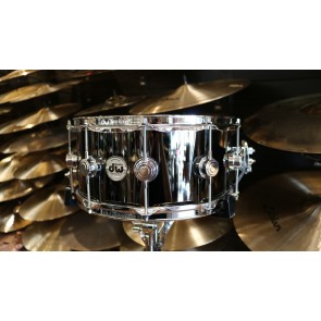 DW Collector's series 6.5x14 Black Nickel Over Brass Snare Drum with Chrome Hardware