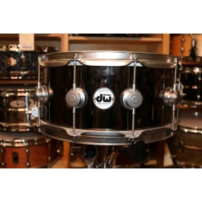 USED - 6.5" x 14" DW Collectors Series Snare Drum - Black Nickel Over Brass - w/ Brushed Hardware
