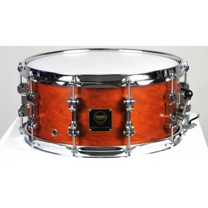 GMS Revolution Snare 6.5x14 with Brass Interior, Brown Mahogany
