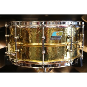Ludwig - 6 1/2X14 Hammered Brass Snare Drum, B-STOCK LB422BKTB
