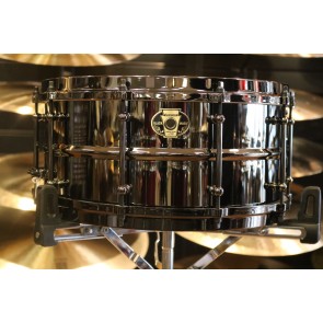 Ludwig Black Magic 6.5x14 Snare Drum With Black Chrome Hardware and die-cast hoops