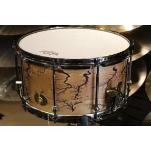 Noble and Cooley Classic Maple 7x14 Single Ply Snare, Fractal Natural Oil - black nickel hardware