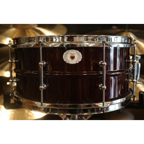 Ludwig 6.5x14 "Dragon’s Blood” Seamless Brass Snare drum with Red Electrostatic Finish LB428T8