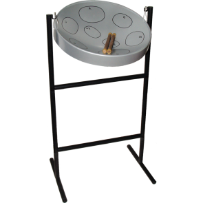  Jumbie Jam Steel Drum Kit with Tube Floor Stand - Silver Pan