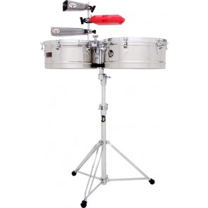 Latin Percussion Prestige Series 14" and 15" Stainless Steel Timbales