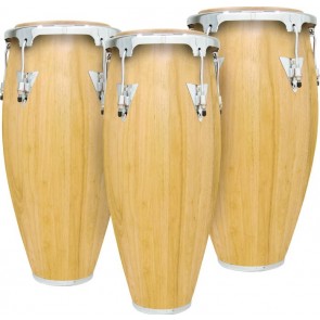 Latin Percussion Classic Model Natural Wood 12 1/2" Tumbadora w/ Chrome Hardware