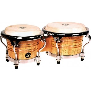 Latin Percussion Music Collection Natural Wood Mini Tunable Bongos