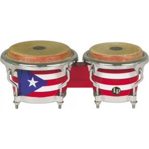 Latin Percussion Music Collection Puerto Rican Flag Mini Tunable Bongos