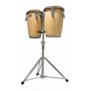LP Latin Percussion Jr Wood Conga Set Natural With Chrome Hardware