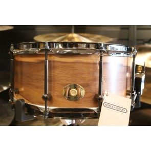 Noble & Cooley SS Classic Walnut 6x14 Snare Drum, Natural Oil Finish, Black Hardware