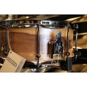 Noble & Cooley SS Classic Walnut 6x14 Snare Drum, Natural Oil Finish, Black Hardware