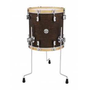 PDP Concept Classic Maple Floor Tom, 14x14, Walnut Stain w/Natural Hoops and Chrome Hardware