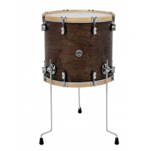 PDP Concept Classic Maple Floor Tom, 16x18, Walnut Stain w/Natural Hoops and Chrome Hardware
