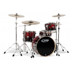 PDP Concept Series 4-Piece Birch Shell Pack, Cherry to Black Fade w/Chrome Hardware; 9x12, 12x14, 16x20, 5.5x14
