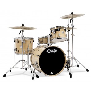 PDP Concept Series 4-Piece Maple Shell Pack, Natural Lacquer w/Chrome Hardware; 9x12, 12x14, 16x20, 5.5x14