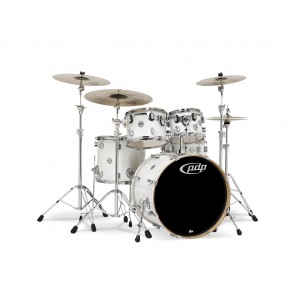 PDP Concept Series 5-Piece Maple Shell Pack, Pearlescent White w/Chrome Hardware; 8x10, 9x12, 14x16, 18x22, 5.5x14