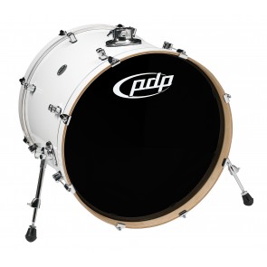 PDP Concept Series Maple Bass Drum, 18x22, Pearlescent White w/Chrome Hardware