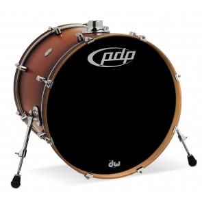 PDP Concept Series Maple Bass Drum, 18x22, Satin Tobacco Burst w/Chrome Hardware