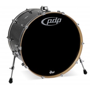 PDP Concept Series Maple Bass Drum, 18x24, Black Sparkle w/Chrome Hardware