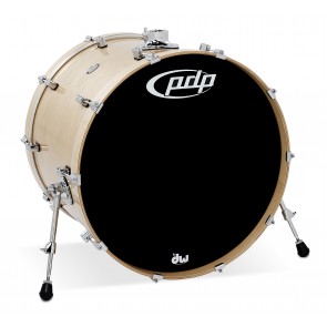 PDP Concept Series Maple Bass Drum, 18x24, Natural Lacquer w/Chrome Hardware