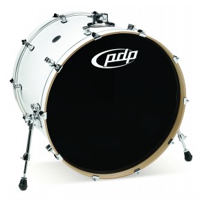 PDP Concept Series Maple Bass Drum, 18x24, Pearlescent White w/Chrome Hardware