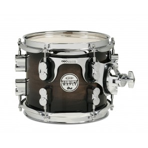 PDP Concept Series Maple Exotic Suspended Tom, 7x8, Walnut to Charcoal Burst w/Chrome Hardware
