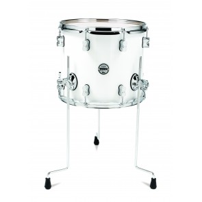 PDP Concept Series Maple Floor Tom, 12x14, Pearlescent White w/Chrome Hardware