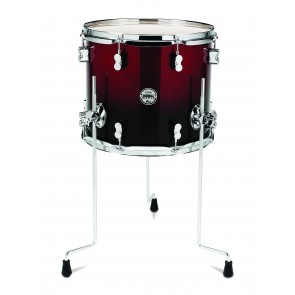 PDP Concept Series Maple Floor Tom, 12x14, Red to Black Fade w/Chrome Hardware