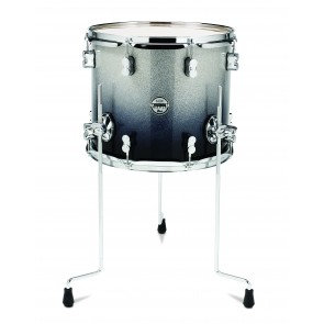 PDP Concept Series Maple Floor Tom, 12x14, Silver to Black Fade w/Chrome Hardware