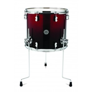 PDP Concept Series Maple Floor Tom, 14x16, Red to Black Fade w/Chrome Hardware