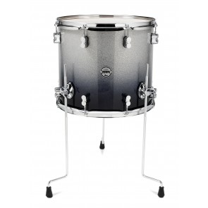 PDP Concept Series Maple Floor Tom, 14x16, Silver to Black Fade w/Chrome Hardware
