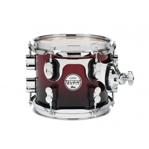 PDP Concept Series Maple Suspended Tom, 7x8, Red to Black Fade w/Chrome Hardware