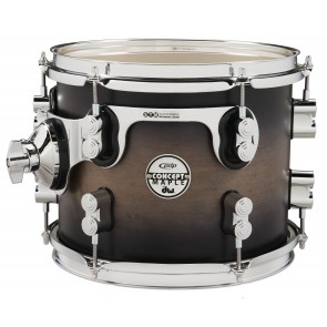 PDP Concept Series Maple Suspended Tom, 8x10, Satin Charcoal Burst w/Chrome Hardware