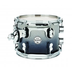 PDP Concept Series Maple Suspended Tom, 8x10, Silver to Black Fade w/Chrome Hardware