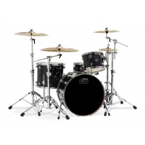 DW Drum Workshop Performance Series 12" 16" 22" with 6.5x14" Snare - Shell Pack - Ebony Stain