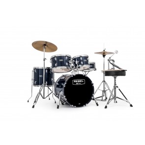 Rebel 5 Pc Complete Junior Set Up with Fast Size Toms Royal Blue