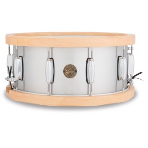 Gretsch 6.5X14 Aluminum With Wood Hoop Snare Drum