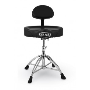 Mapex Saddle Top Drum Throne with Back Rest and with 4 Legs Double Braced 